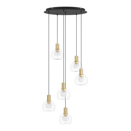 Eglo 390279 - LED Reguliuojamas pakabinamas sietynas 6xLED/5,4W/230V 3000K diametras 54 cm auksas
