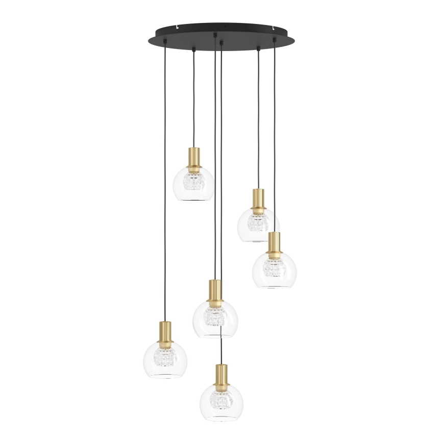 Eglo 390279 - LED Reguliuojamas pakabinamas sietynas 6xLED/5,4W/230V 3000K diametras 54 cm auksas