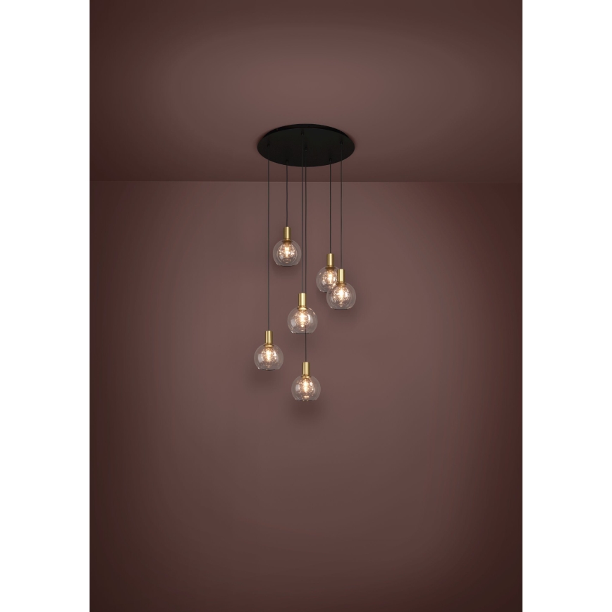 Eglo 390279 - LED Reguliuojamas pakabinamas sietynas 6xLED/5,4W/230V 3000K diametras 54 cm auksas