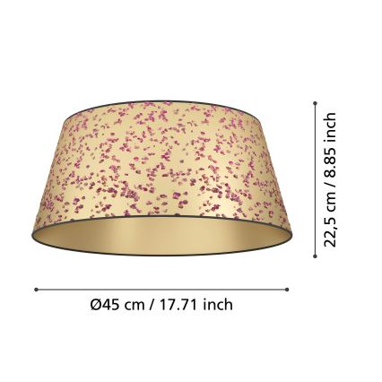 Eglo - Lubinis šviestuvas 1xE27/25W/230V auksas/rausva
