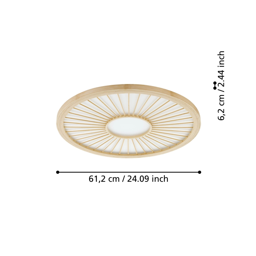 Eglo - LED Pritemdomas lubinis šviestuvas LED/36W/230V 4000K smėlio spalva
