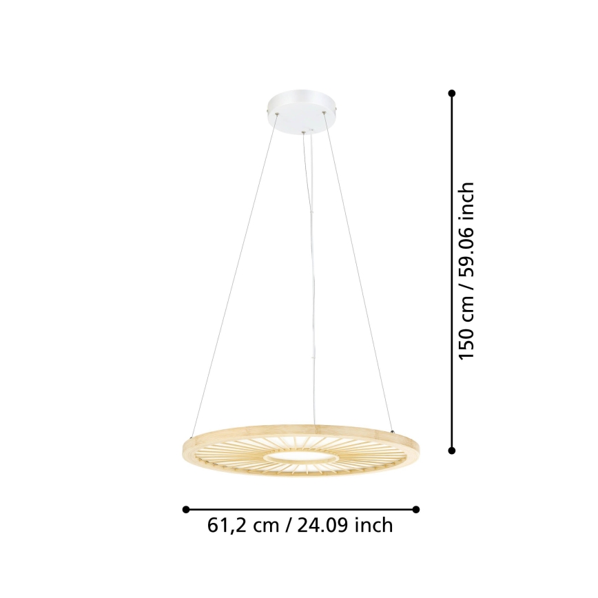 Eglo - LED Reguliuojamas pakabinamas sietynas LED/36W/230V 4000K smėlio spalva