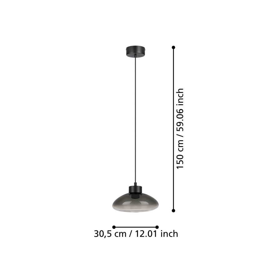 Eglo - LED Reguliuojamas pakabinamas sietynas LED/5,4W/230V 2700K dūminis