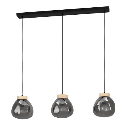 Eglo - Pakabinamas sietynas 3xE27/40W/230V dūminis