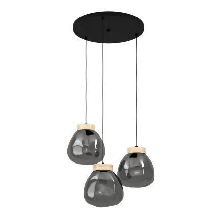Eglo - Pakabinamas sietynas 3xE27/40W/230V dūminis