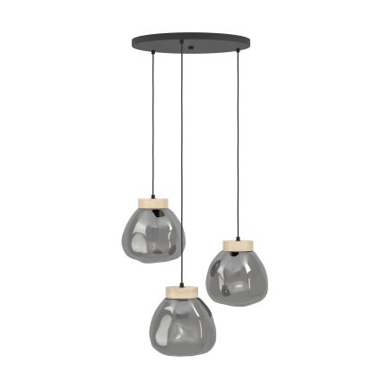 Eglo - Pakabinamas sietynas 3xE27/40W/230V dūminis