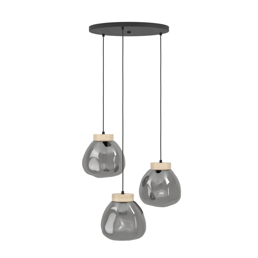 Eglo - Pakabinamas sietynas 3xE27/40W/230V dūminis