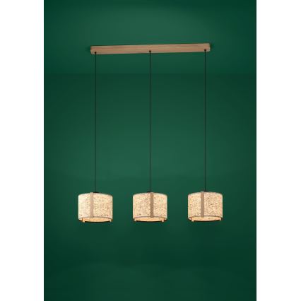 Eglo - Pakabinamas sietynas 3xE27/25W/230V smėlio spalva