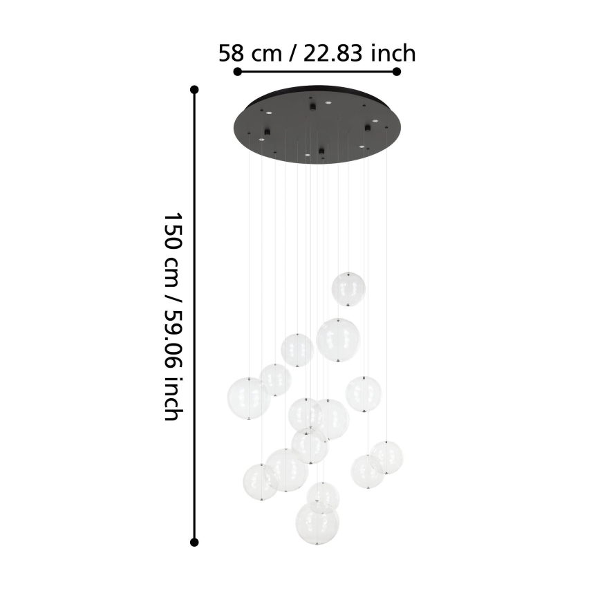 Eglo - LED Reguliuojamas pakabinamas sietynas 6xLED/4,2W/230V 3000K permatoma