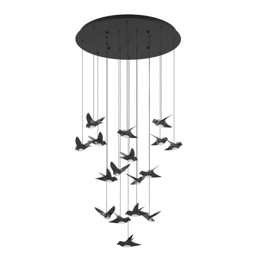 Eglo - LED Reguliuojamas pakabinamas sietynas 17xLED/3W/230V 3000K juoda