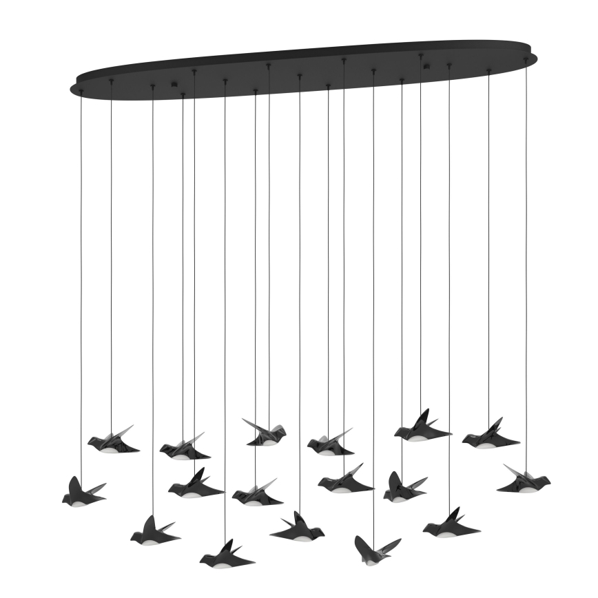 Eglo - LED Reguliuojamas pakabinamas sietynas 17xLED/3W/230V 3000K juoda