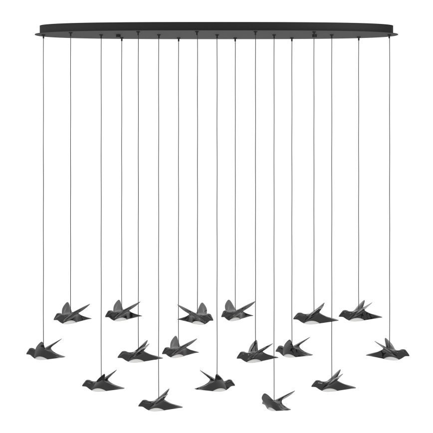 Eglo - LED Reguliuojamas pakabinamas sietynas 17xLED/3W/230V 3000K juoda