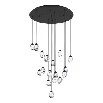 Eglo 390357 - LED Reguliuojamas pakabinamas sietynas SINDICAT 17xLED/3W/230V juoda/permatoma