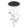 Eglo 390357 - LED Reguliuojamas pakabinamas sietynas SINDICAT 17xLED/3W/230V juoda/permatoma