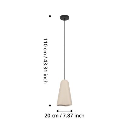 Eglo - Pakabinamas sietynas 1xE27/40W/230V smėlio spalva