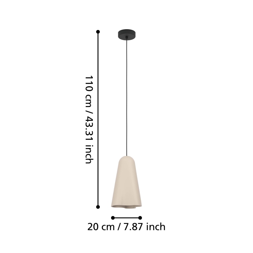 Eglo - Pakabinamas sietynas 1xE27/40W/230V smėlio spalva