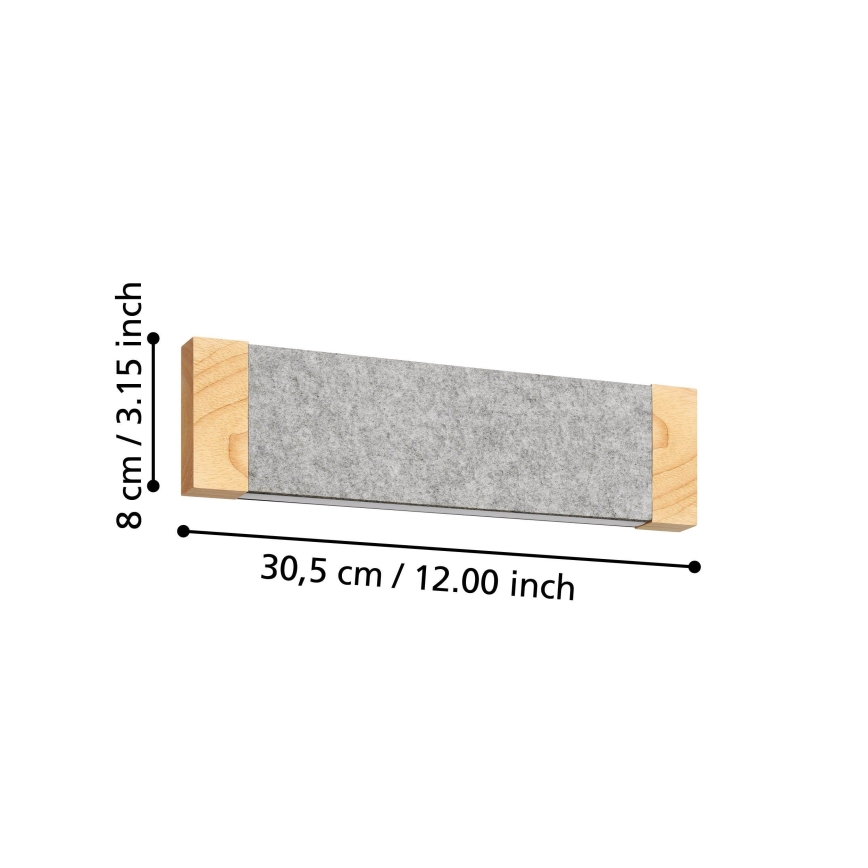 Eglo - LED sieninis šviestuvas 2xLED/5,4W/230V 3000K ruda/pilka