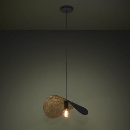 Eglo - Pakabinamas sietynas 1xE27/40W/230V 53 cm juoda/auksas