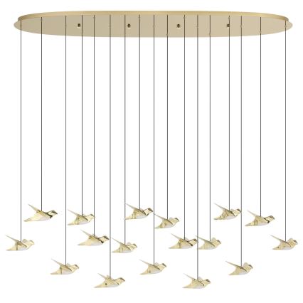 Eglo - LED Reguliuojamas pakabinamas sietynas 17xLED/3W/230V 3000K auksas