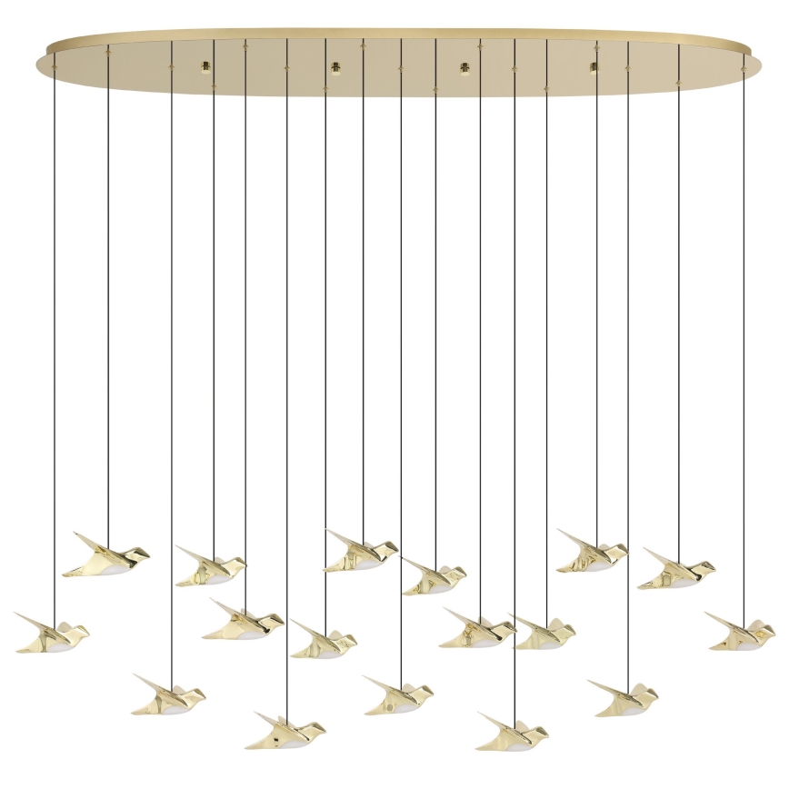 Eglo - LED Reguliuojamas pakabinamas sietynas 17xLED/3W/230V 3000K auksas