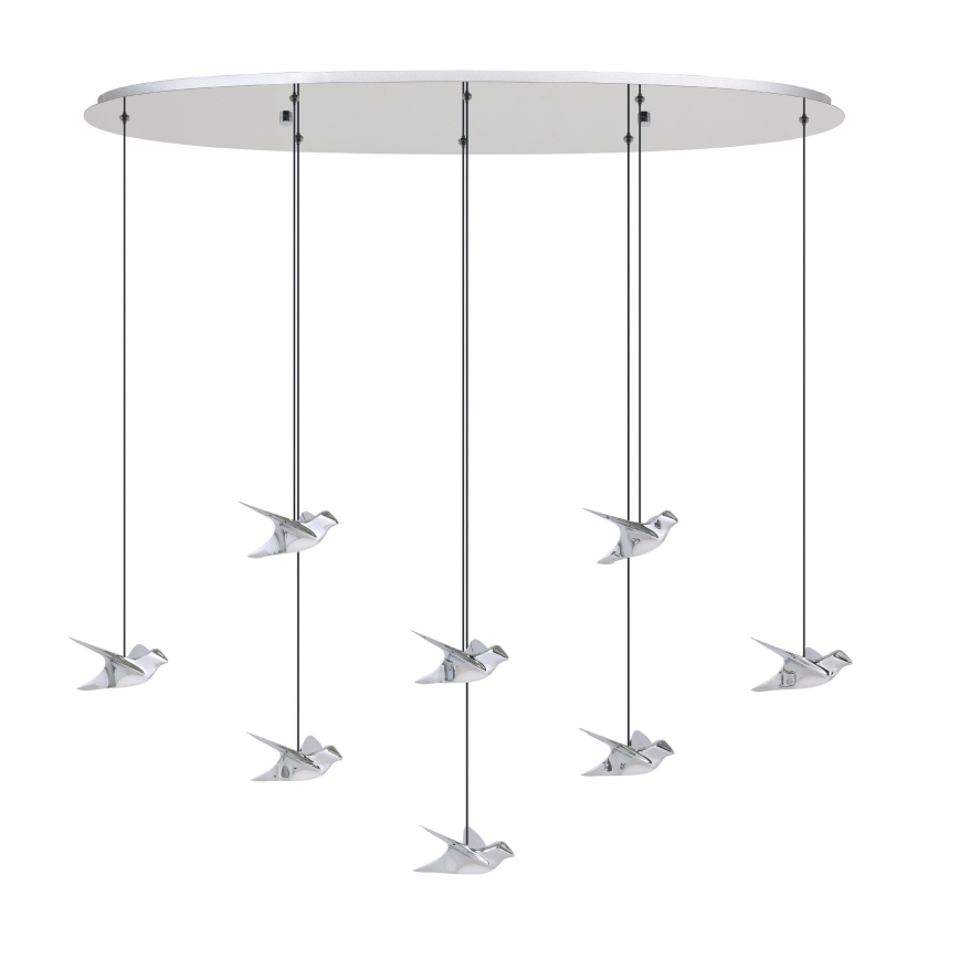 Eglo - LED Reguliuojamas pakabinamas sietynas 8xLED/4,2W/230V 3000K blizgus chromas