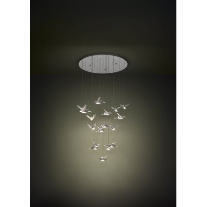 Eglo - LED Reguliuojamas pakabinamas sietynas 17xLED/3W/230V 3000K blizgus chromas