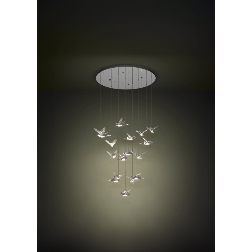 Eglo - LED Reguliuojamas pakabinamas sietynas 17xLED/3W/230V 3000K blizgus chromas