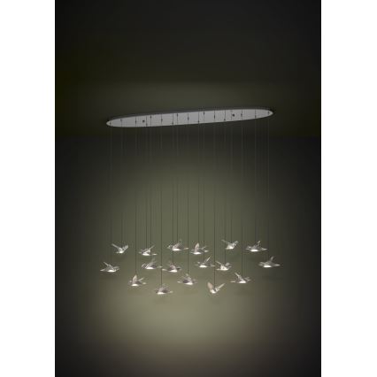 Eglo - LED Reguliuojamas pakabinamas sietynas 17xLED/3W/230V 3000K blizgus chromas