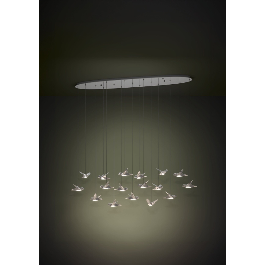 Eglo - LED Reguliuojamas pakabinamas sietynas 17xLED/3W/230V 3000K blizgus chromas
