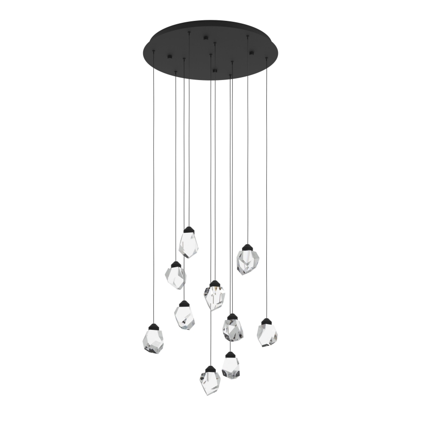 Eglo - LED Reguliuojamas pakabinamas sietynas 10xLED/3W/230V 3000K juoda/permatoma