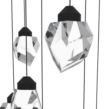Eglo - LED Reguliuojamas pakabinamas sietynas 10xLED/3W/230V 3000K juoda/permatoma