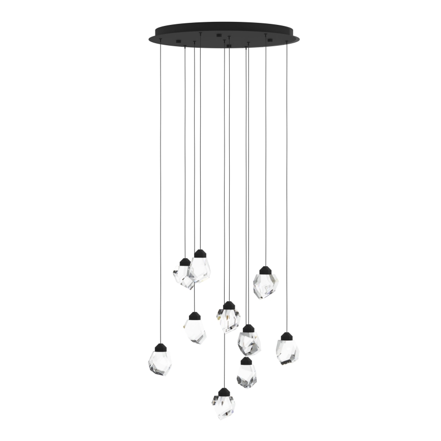 Eglo - LED Reguliuojamas pakabinamas sietynas 10xLED/3W/230V 3000K juoda/permatoma