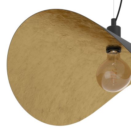 Eglo - Pakabinamas sietynas 1xE27/40W/230V 80 cm juoda/auksas