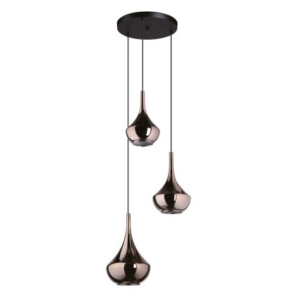 Eglo - Pakabinamas šviestuvas ant laido 3xE27/28W/230V varinis
