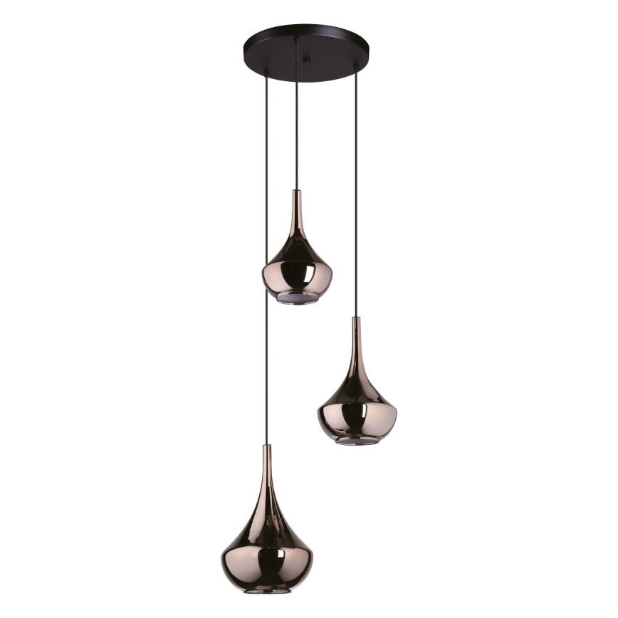 Eglo - Pakabinamas šviestuvas ant laido 3xE27/28W/230V varinis