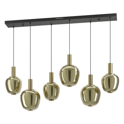 Eglo - LED dimeriuojama liustra 3xLED/5W/230V + 3xLED/6,5W + 6xLED/1,6W auksinė