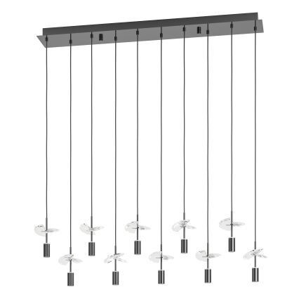 Eglo - LED liustra ant laido 10xLED/2,6W/230V 2200/3000/4000K blizgus chromas