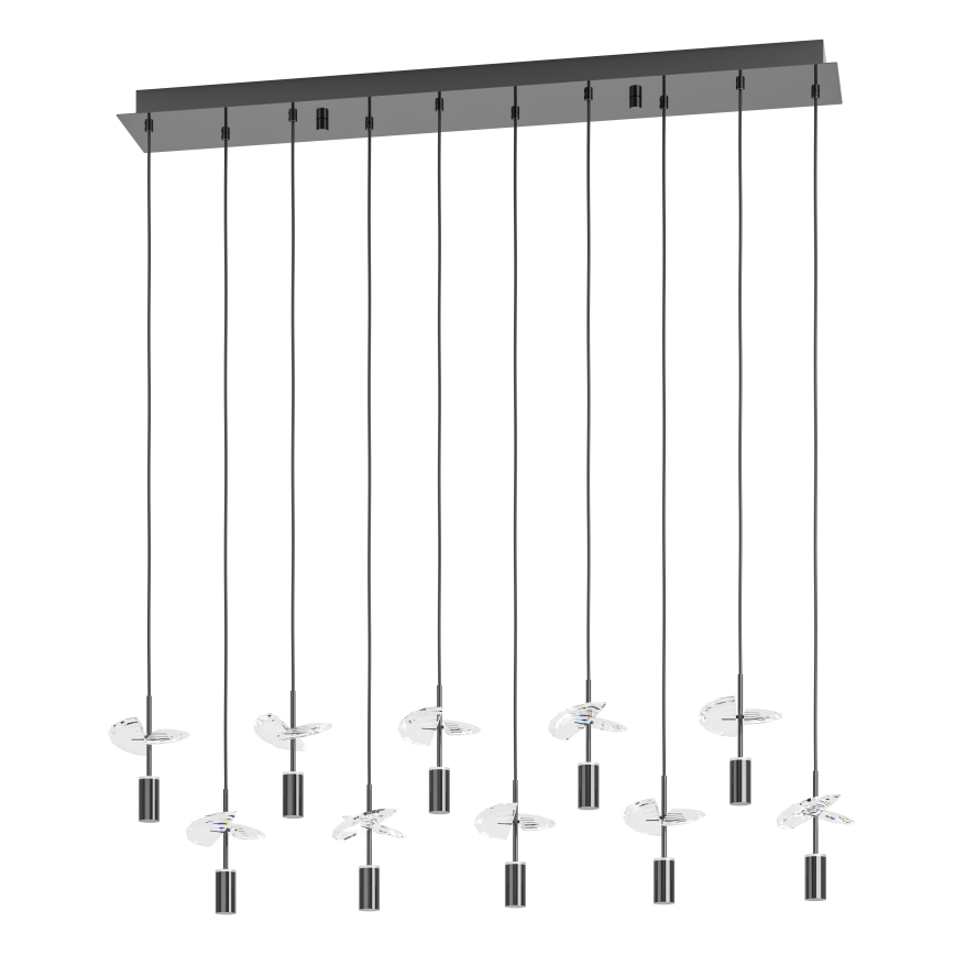 Eglo - LED liustra ant laido 10xLED/2,6W/230V 2200/3000/4000K blizgus chromas