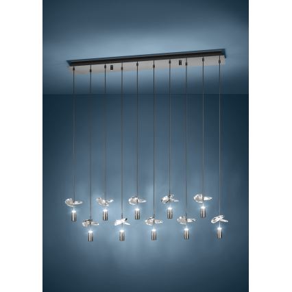 Eglo - LED liustra ant laido 10xLED/2,6W/230V 2200/3000/4000K blizgus chromas