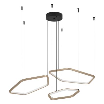 Eglo - reguliuojamas LED pakabinamas šviestuvas ant laido LED/50W/230V, žalvario + nuotolinis valdymas