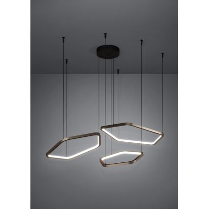 Eglo - reguliuojamas LED pakabinamas šviestuvas ant laido LED/50W/230V 2200-6500K žalvaris + nuotolinis valdymas