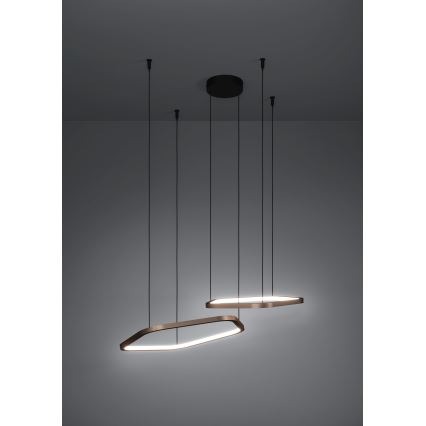 Eglo - LED dimeriuojamas pakabinamas šviestuvas ant troselio LED/30W/230V 2200-6500K žalvaris + nuotolinis valdymas