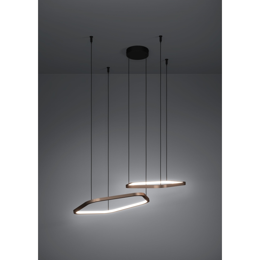 Eglo - LED dimeriuojamas pakabinamas šviestuvas ant troselio LED/30W/230V 2200-6500K žalvaris + nuotolinis valdymas