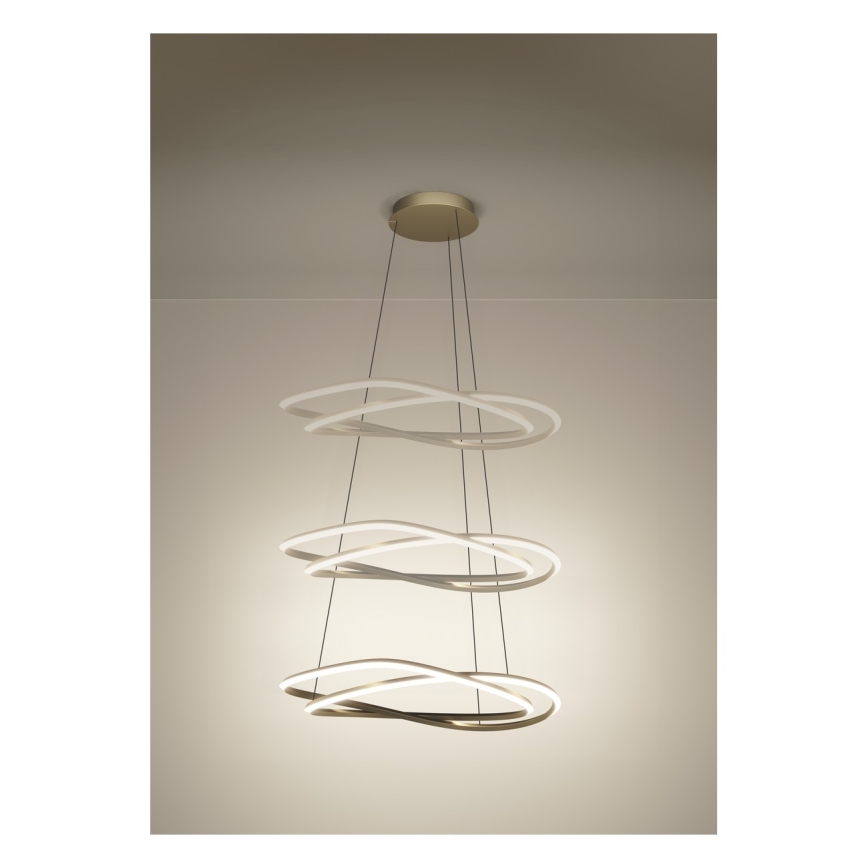 Eglo - reguliuojamas LED pakabinamas šviestuvas su laidu LED/60W/230V 2200-6500K auksinis + nuotolinis valdymas