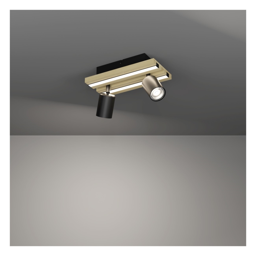 Eglo - LED taškinis šviestuvas 2xLED/2,2W/230V + 2xLED/1,2W + 2xLED/2W smėlinė/juoda