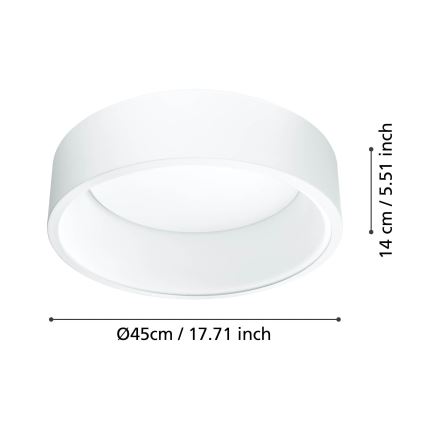 Eglo - LED Pritemdomas lubinis šviestuvas 1 LED/25,5W/230V