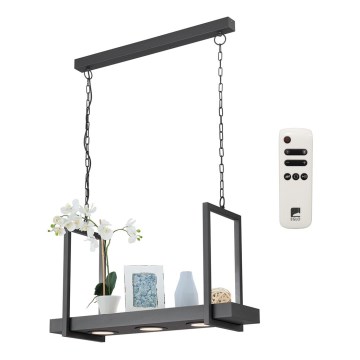 Eglo 39299 - LED RGBW reguliuojama liustra ant grandinėlės su lentyna CALAMONA 3xLED/6W/230V + nuotolinis valdymas