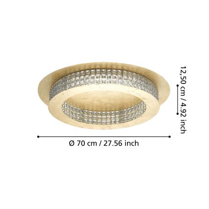 Eglo - LED Pritemdomas lubinis šviestuvas LED/44W/230V