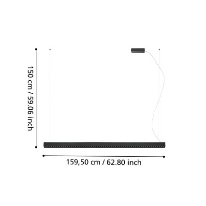 Eglo - LED Reguliuojamas pakabinamas sietynas LED/30,5W/230V + LED/15,5W