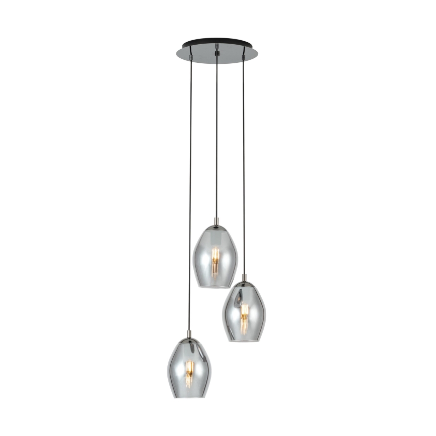 Eglo - Pakabinamas sietynas 3xE27/60W/230V dūminis